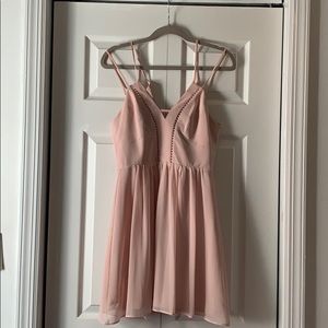BCBGeneration pink fit and flare dress